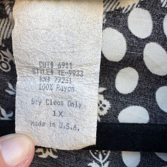 Cherisa Vintage 80s Womens Oversized Patchwork Patterned Retro Bomber Jacket 1X - Picture 9 of 9